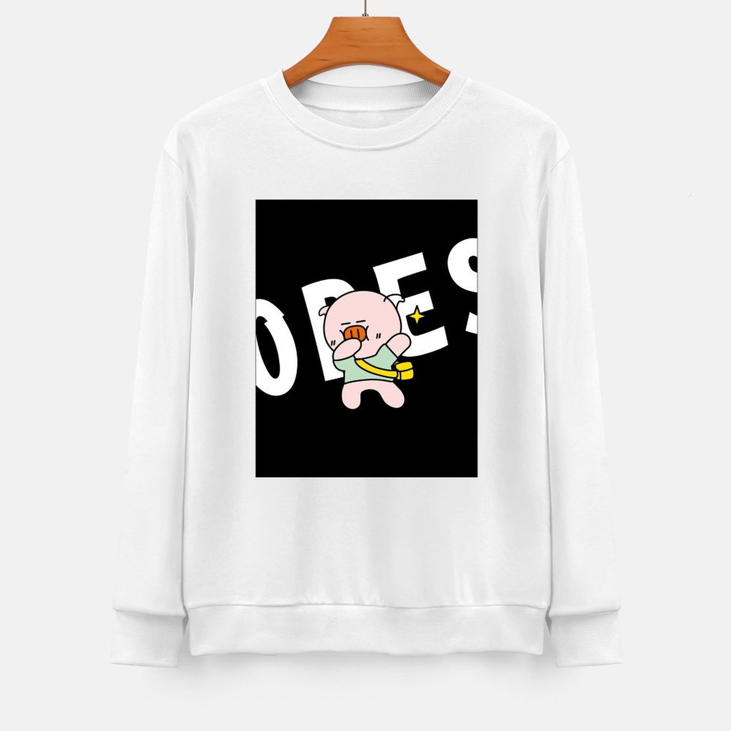 Front Patterned Long Sleeve TopNeat Printing