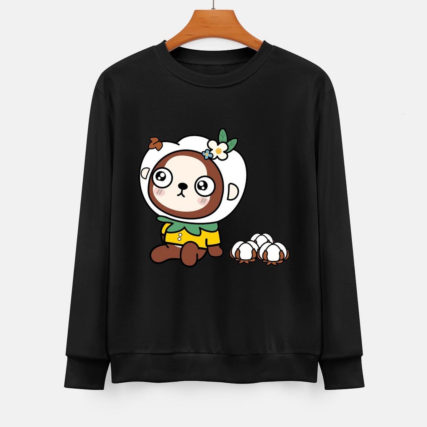  Front Patterned Long Sleeve TopModern Simple