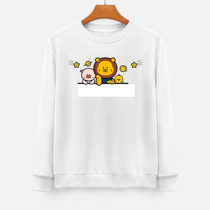 Front Patterned Long Sleeve TopWrinkle-Free Promotional