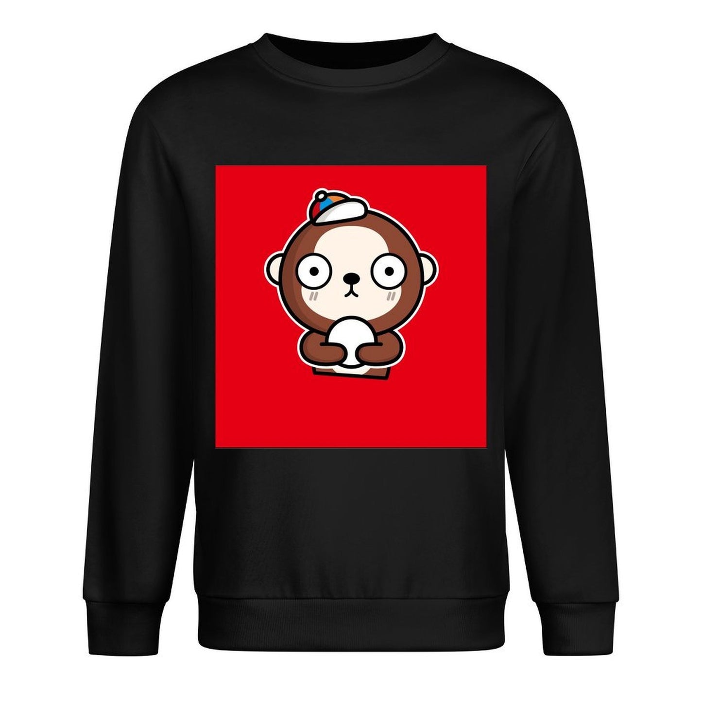 Front Patterned Long Sleeve TopSoftLine Crew Neck