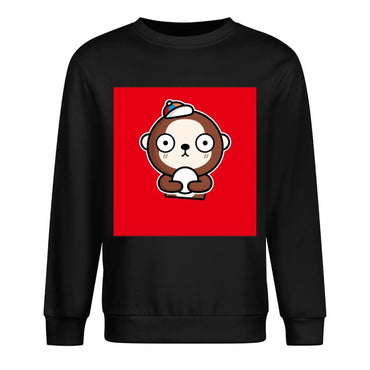 Front Patterned Long Sleeve TopSoftLine Crew Neck