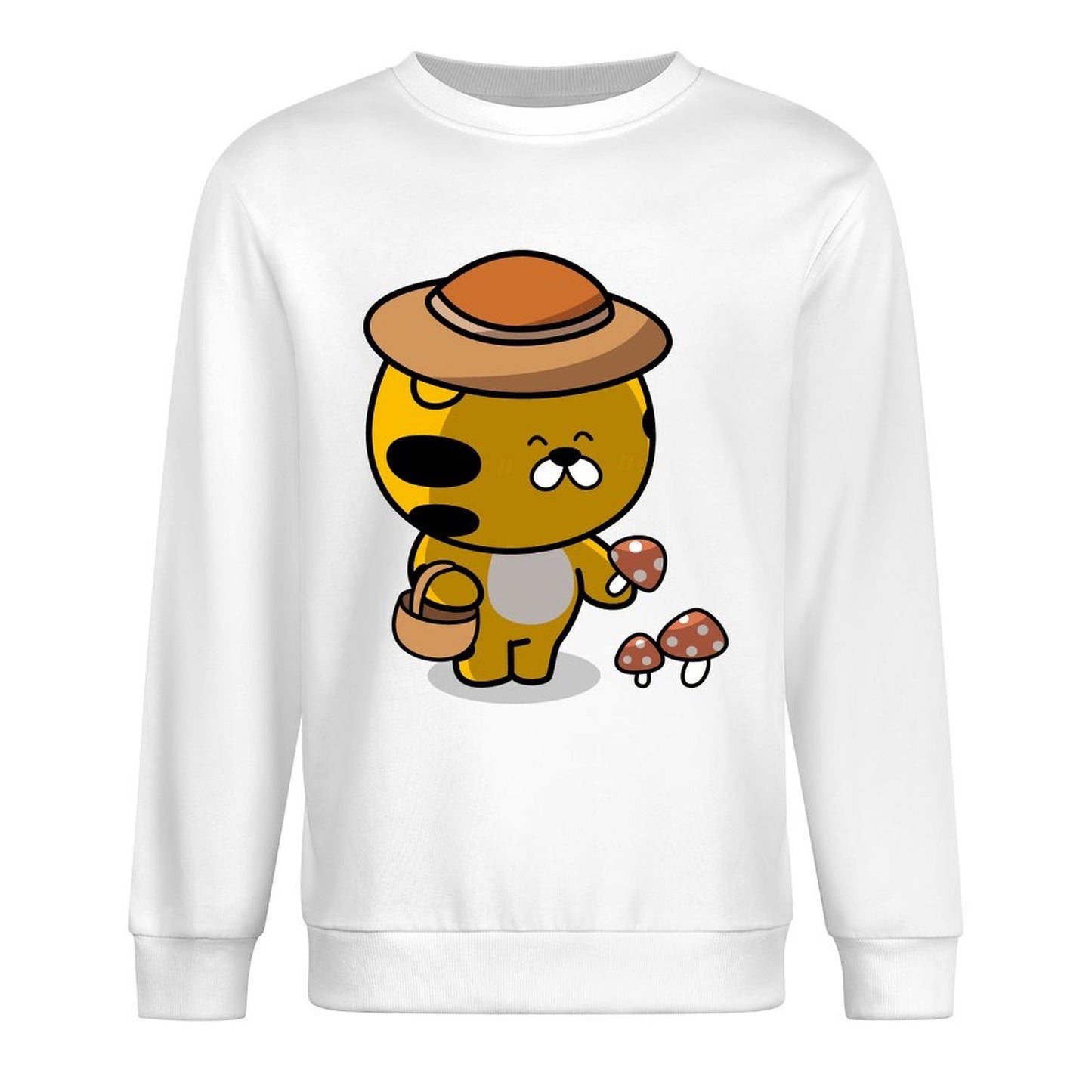 Front Patterned Long Sleeve TopCasual Modern