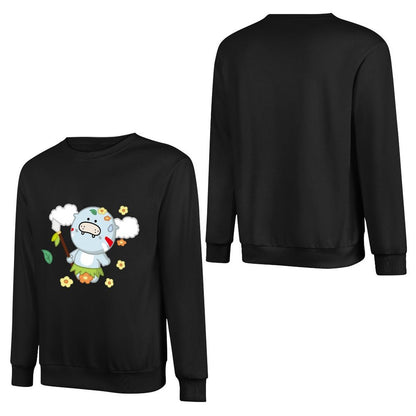 Front Patterned Long Sleeve TopPrint-Ready Plain