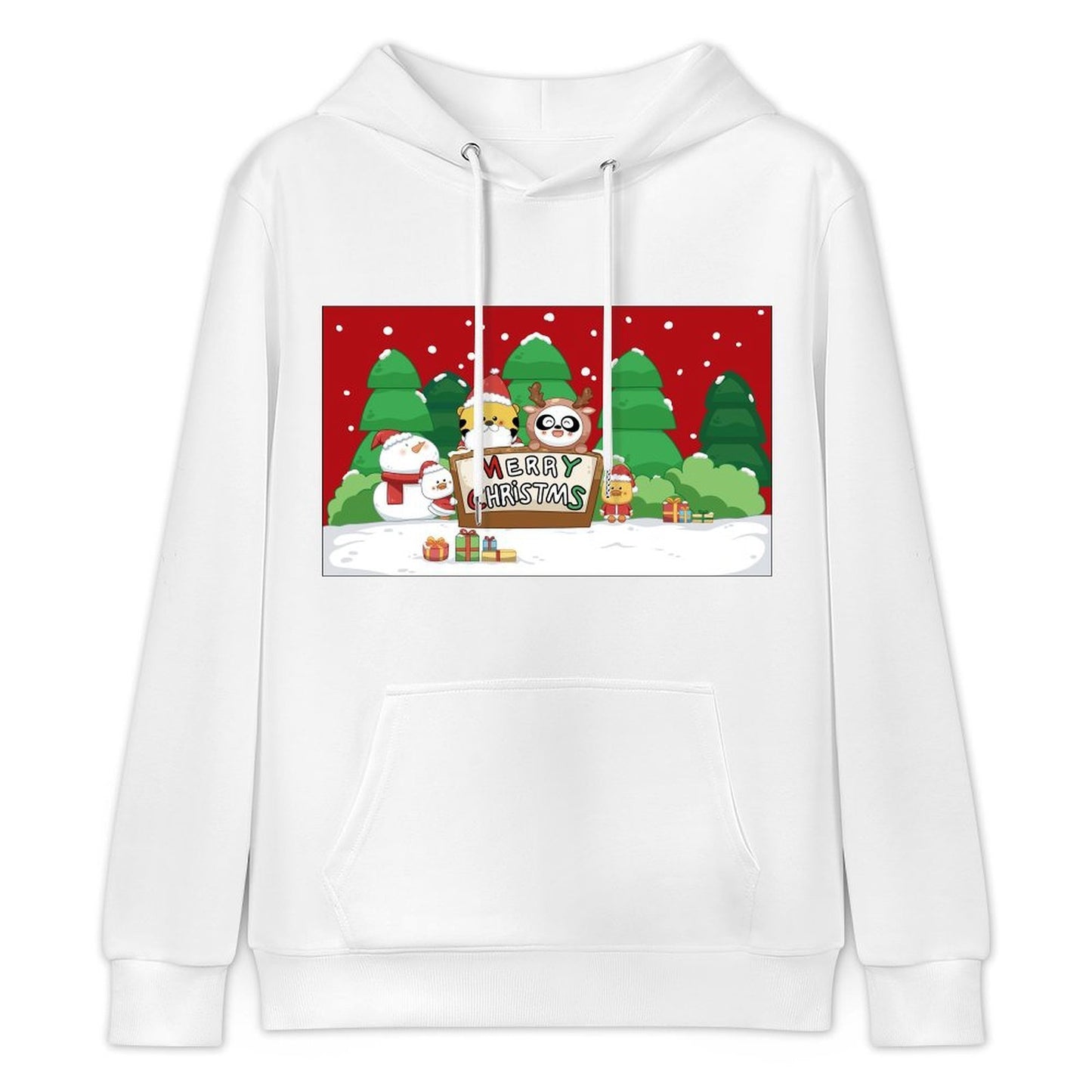 Sleek Easy-Care Front Graphic Hoodies