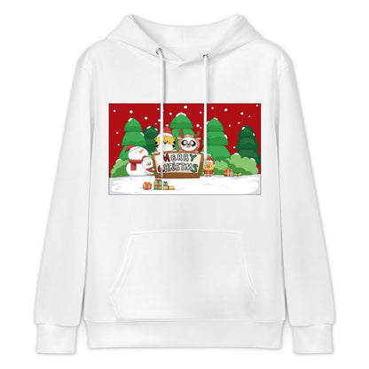 Sleek Easy-Care Front Graphic Hoodies