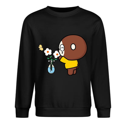 Front Patterned Long Sleeve TopSeamless Wrinkle-Free