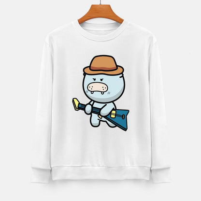 Front Patterned Long Sleeve TopPrinting Sharp