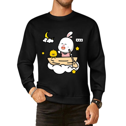 Front Patterned Long Sleeve TopSoft Batch-Printed