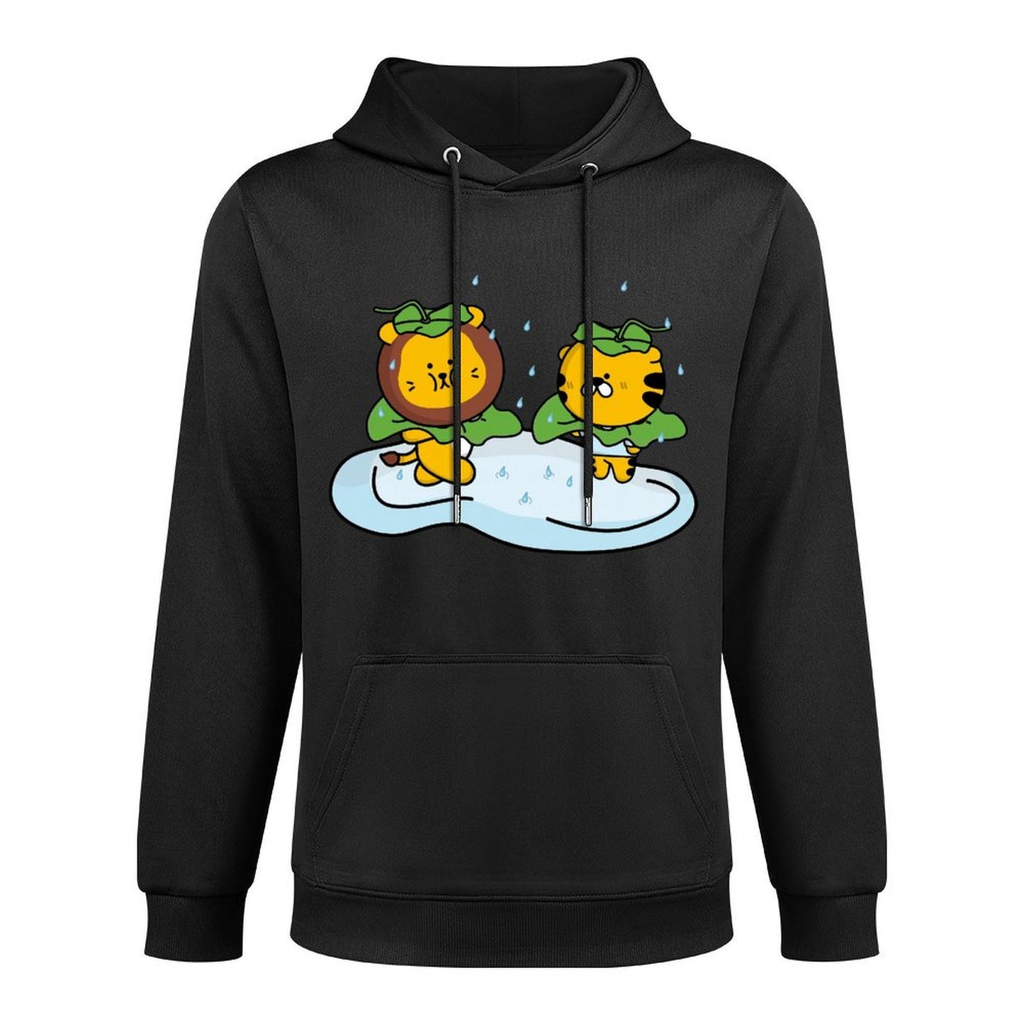 Sleek Neat Front Graphic Hoodies