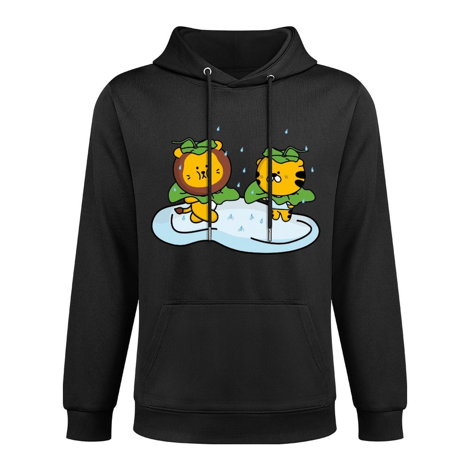 Sleek Neat Front Graphic Hoodies