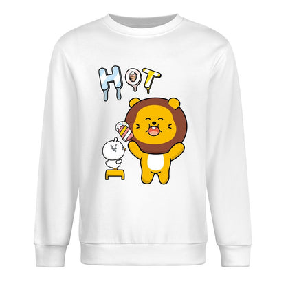 Front Patterned Long Sleeve TopEasy-Care Outdoor