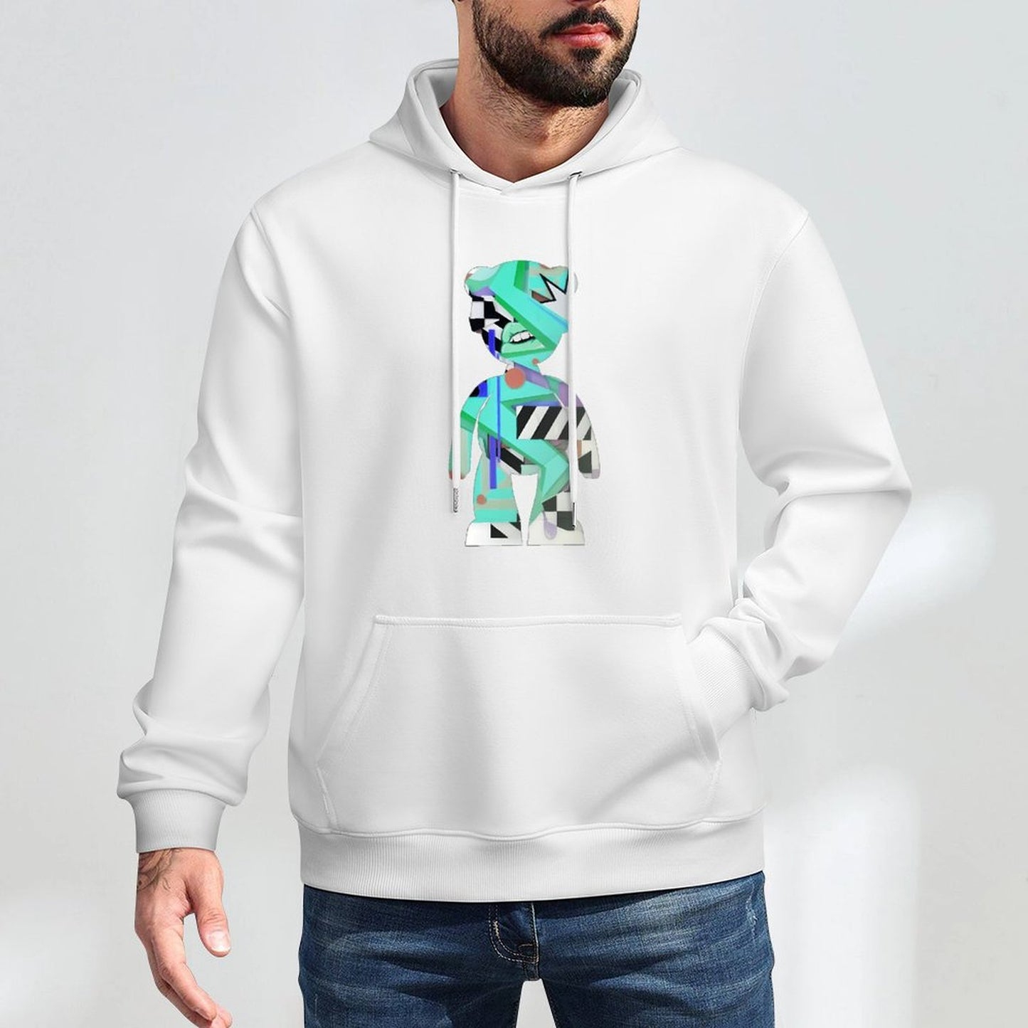 Hoodie Front PatternClean Edges Plain