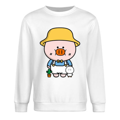 Front Patterned Long Sleeve TopCrew Neck EverydaySeries