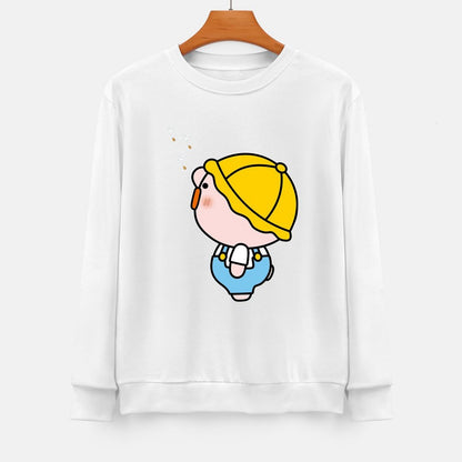 Front Patterned Long Sleeve TopRelaxFit Fitted