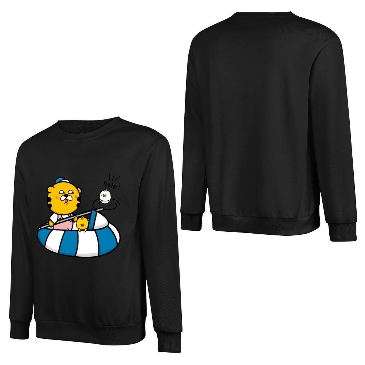 Front Patterned Long Sleeve TopStrong EverydayWear