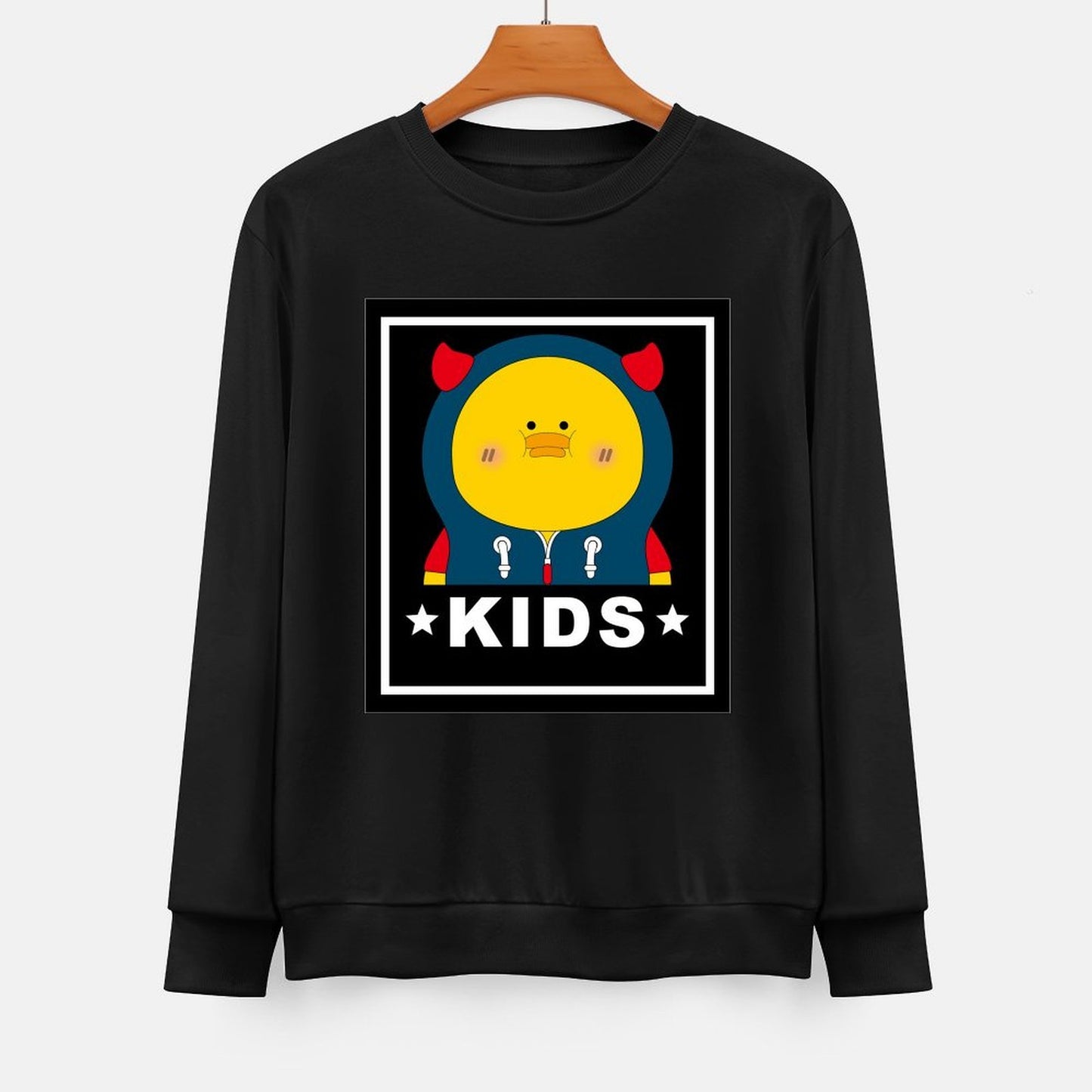 Front Patterned Long Sleeve TopNatural Regular