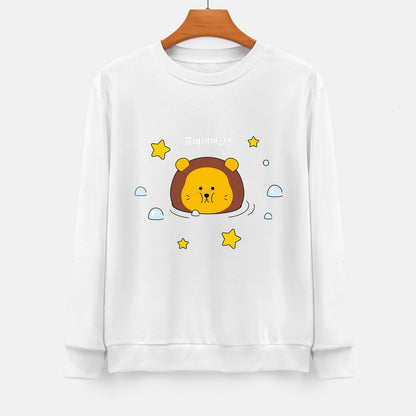 Front Patterned Long Sleeve TopSignature Shrink-Resistant