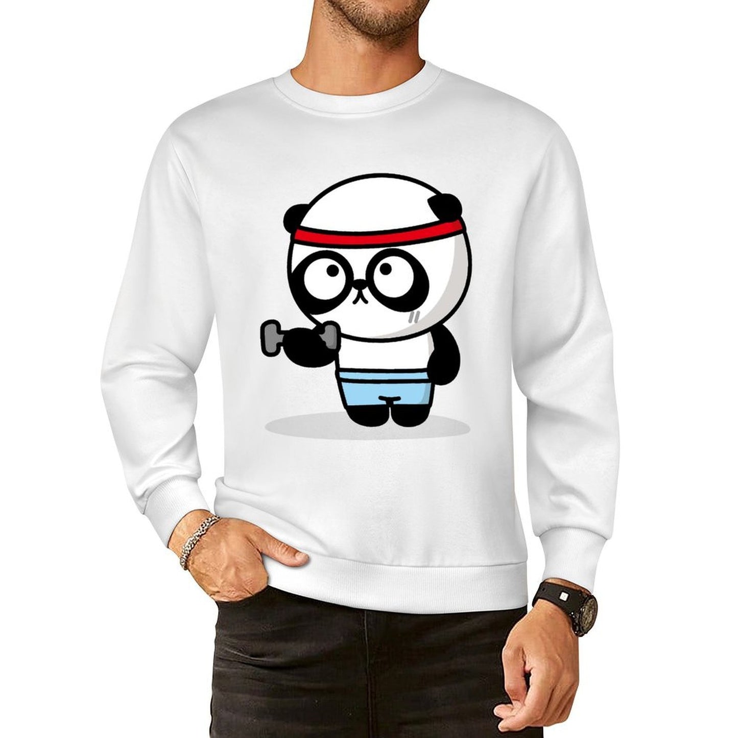 Front Patterned Long Sleeve TopIndoor Durable