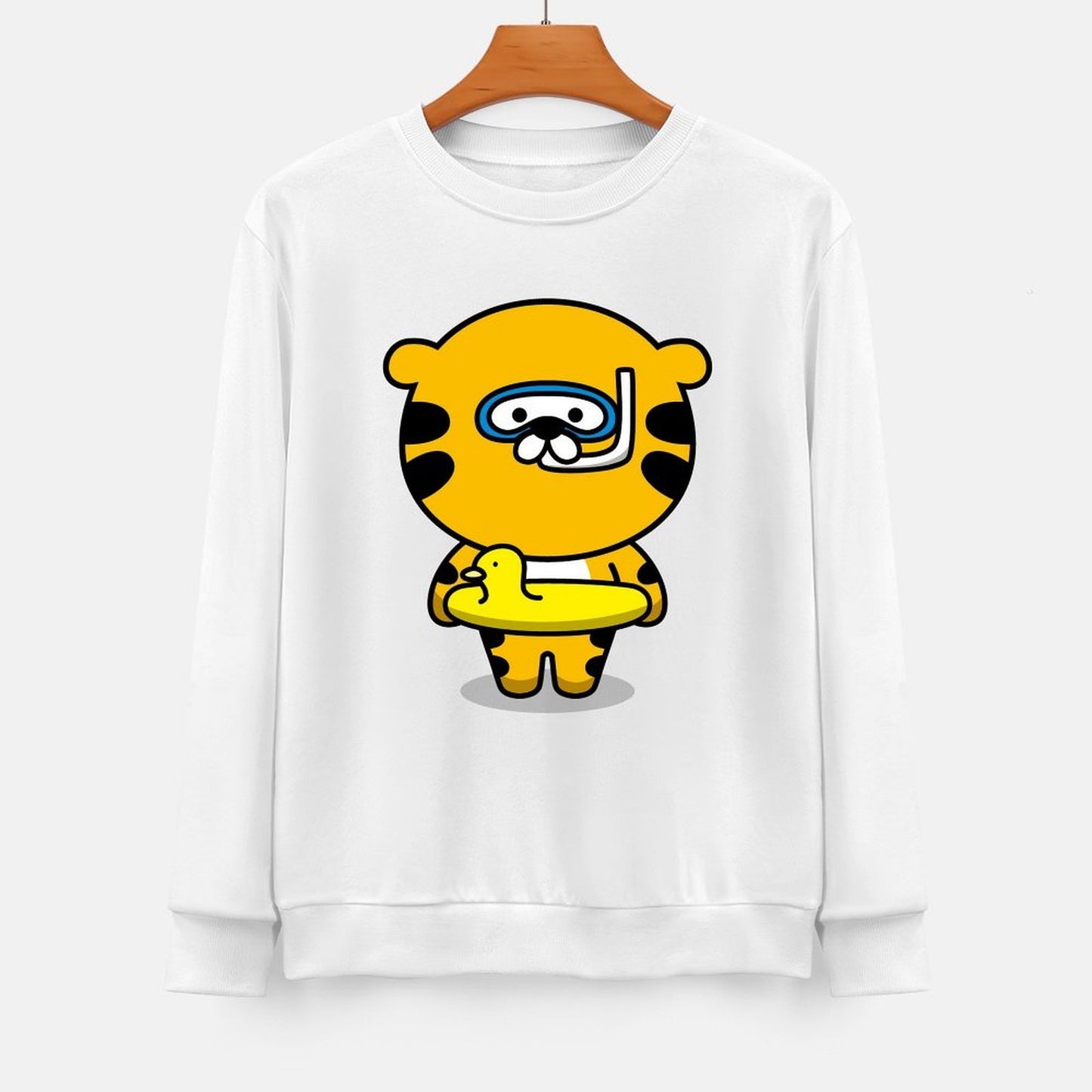 Front Patterned Long Sleeve TopStudio Smooth Feel