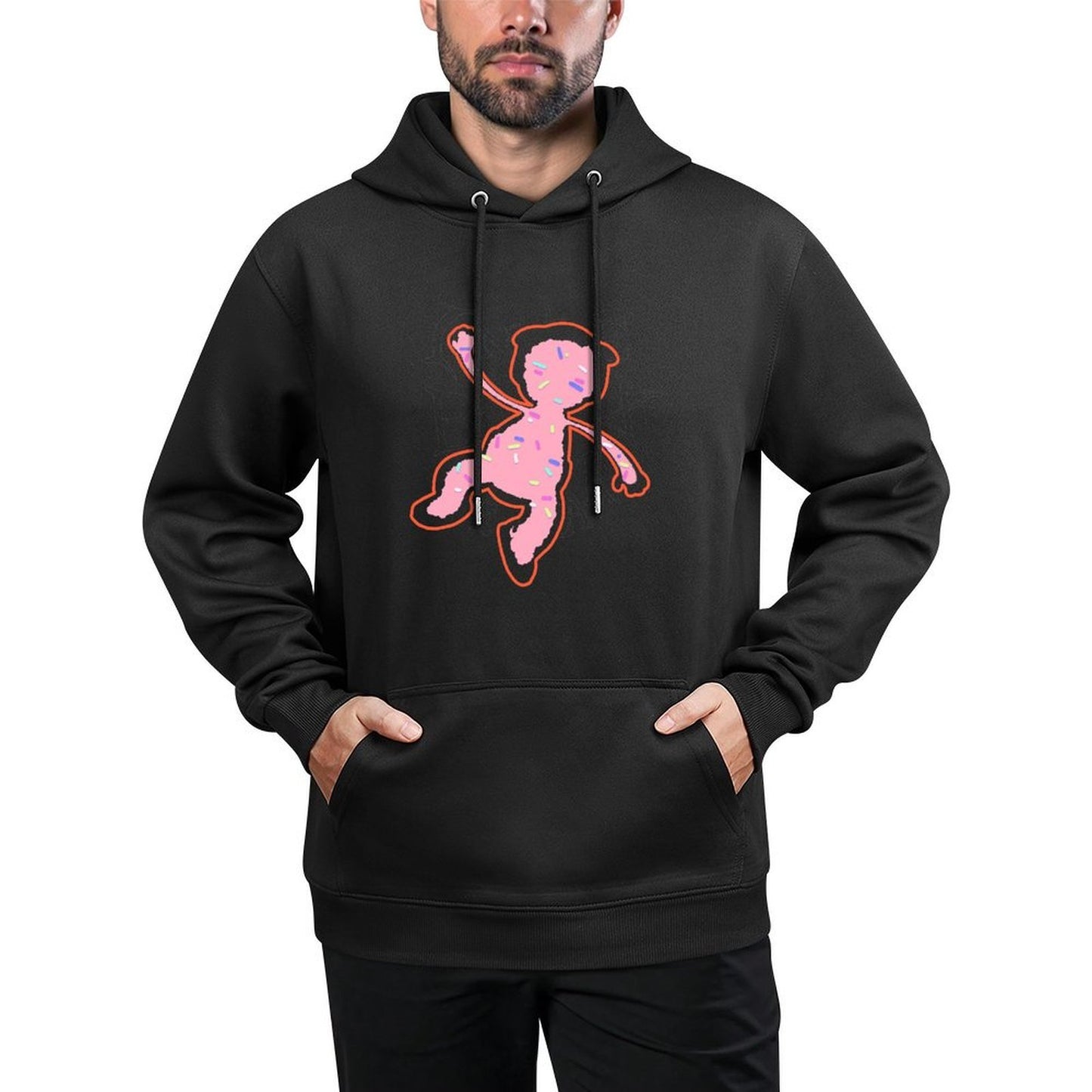 IPIB 250g Hooded Pocket Sweatshirt Front GraphicMen's Hooded  Sweatshirt6000006-4