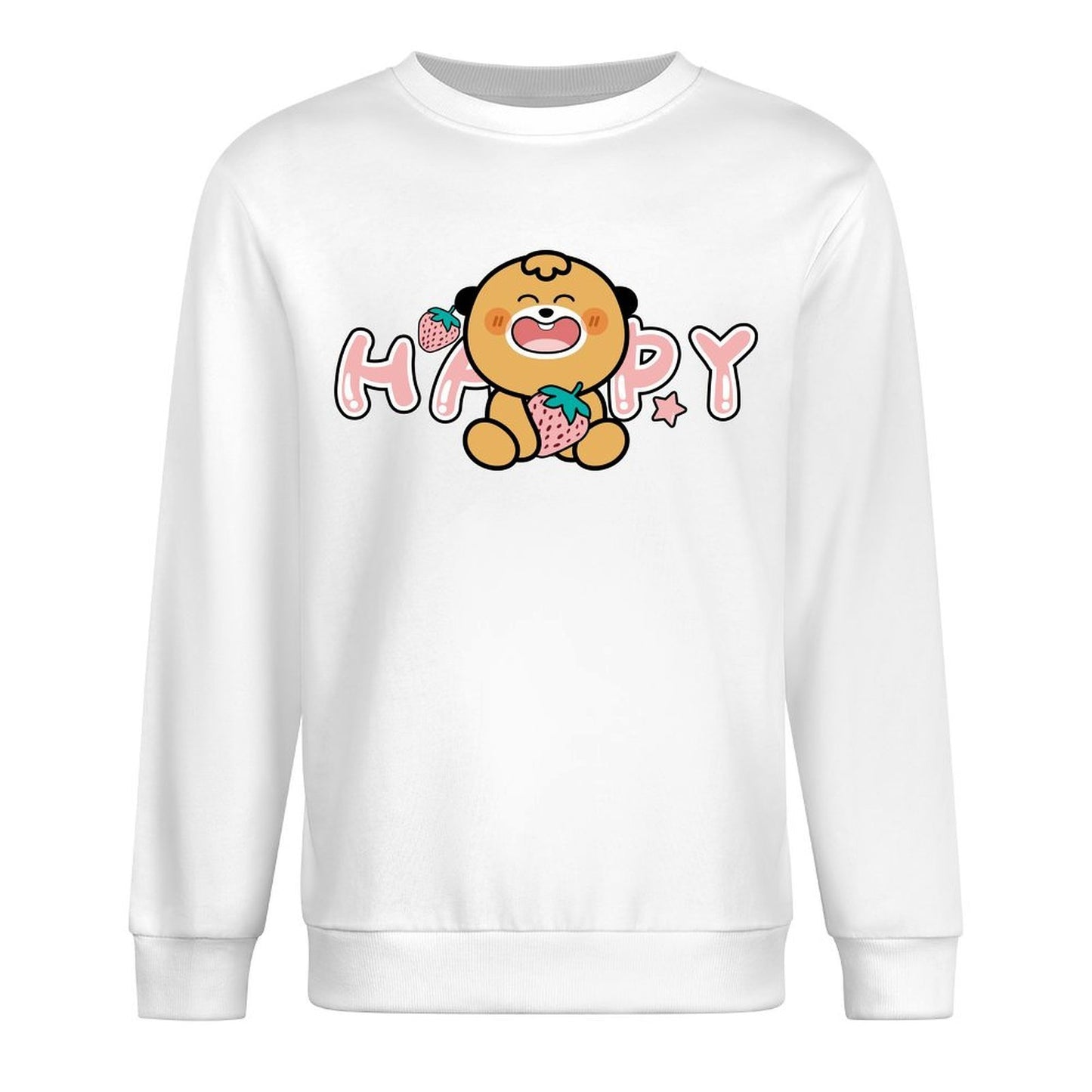 Front Patterned Long Sleeve TopComfort Solid