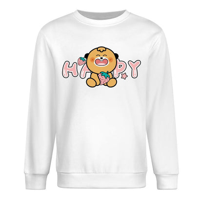 Front Patterned Long Sleeve TopComfort Solid