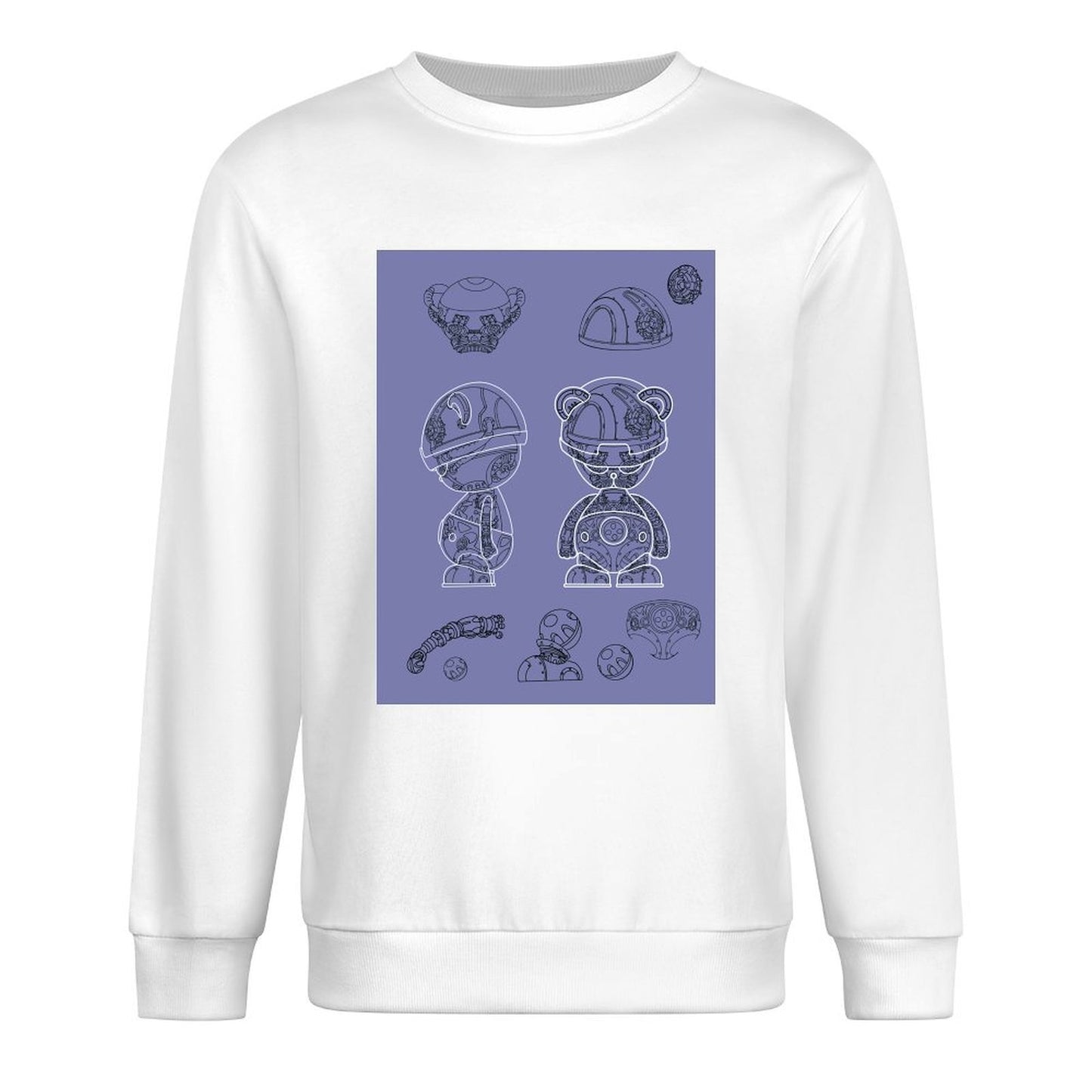 Long Sleeve With Front PatternPure Crew Neck