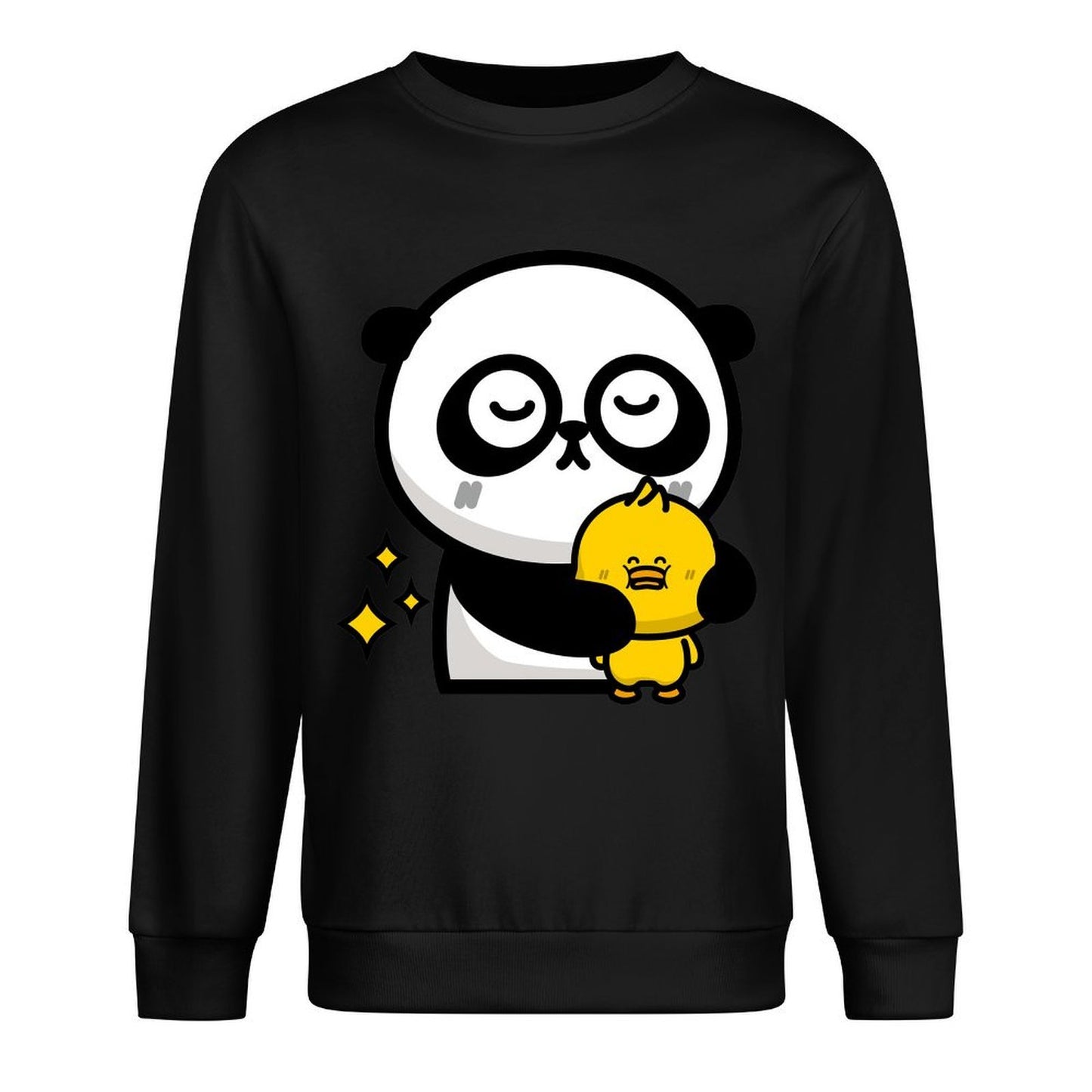 Front Patterned Long Sleeve TopHeat-Transfer Crisp Print