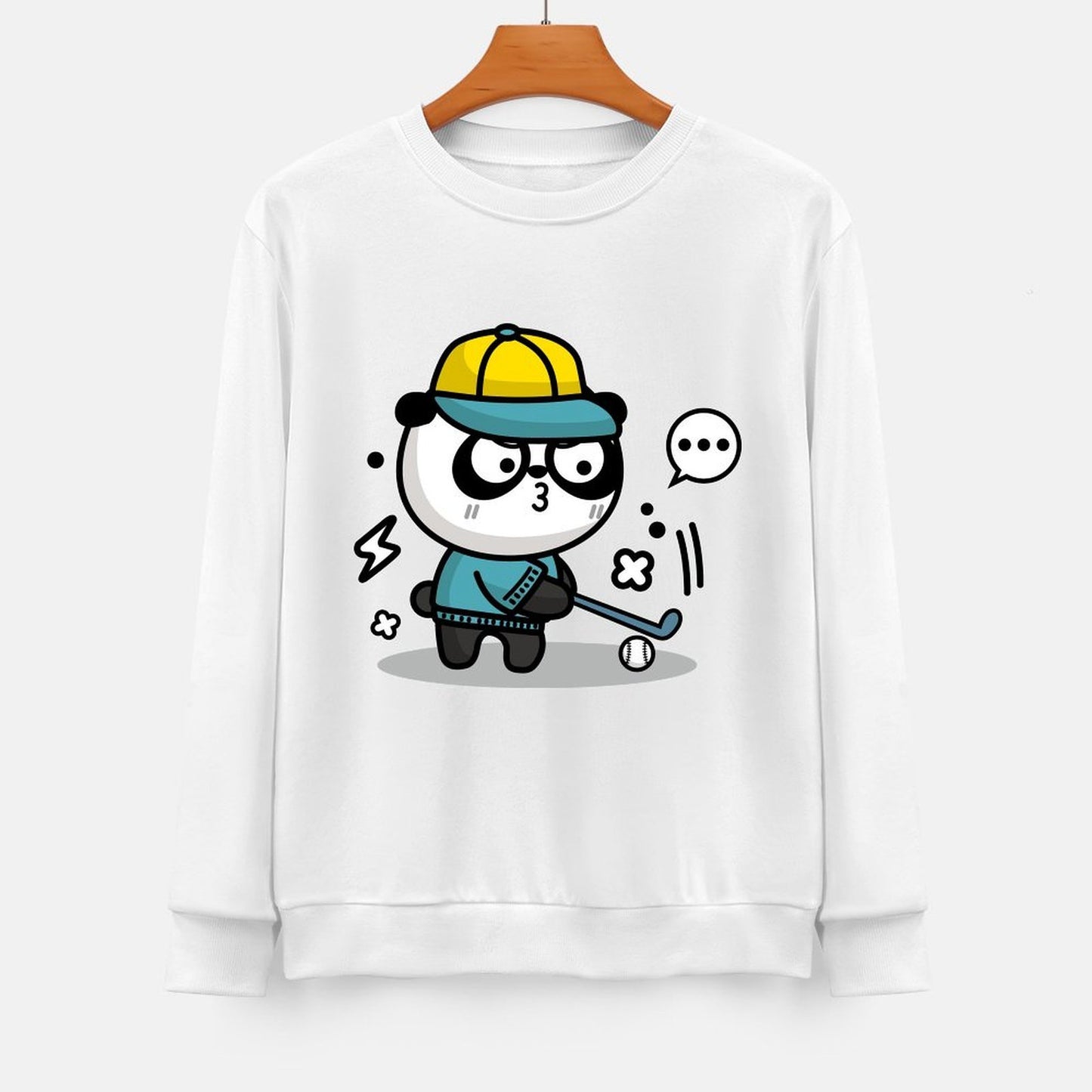 Front Patterned Long Sleeve TopRegular Batch-Printed