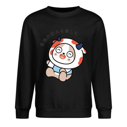 Front Patterned Long Sleeve TopNeat LooseFit