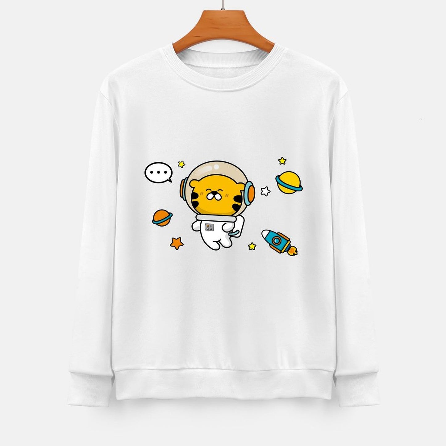 Front Patterned Long Sleeve TopClassicStyle ComfortLine