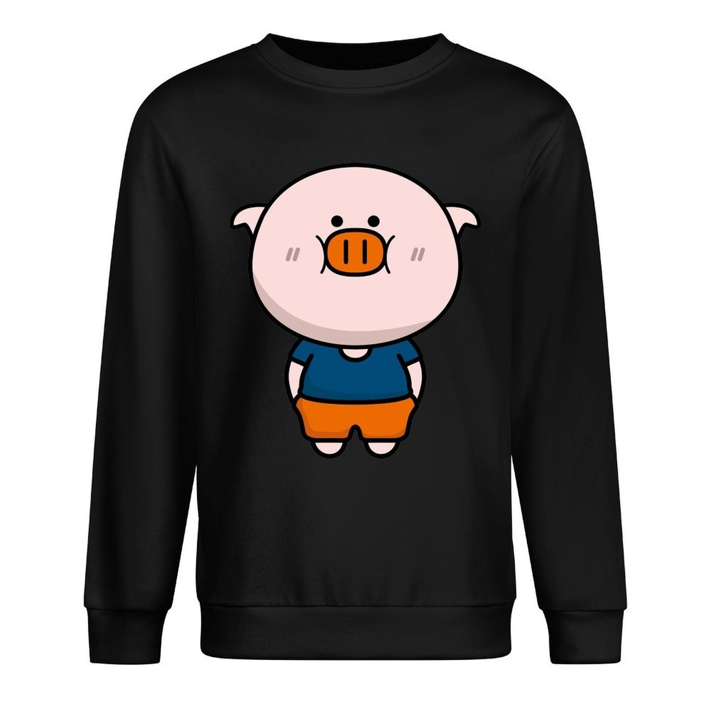 Front Patterned Long Sleeve TopOversized