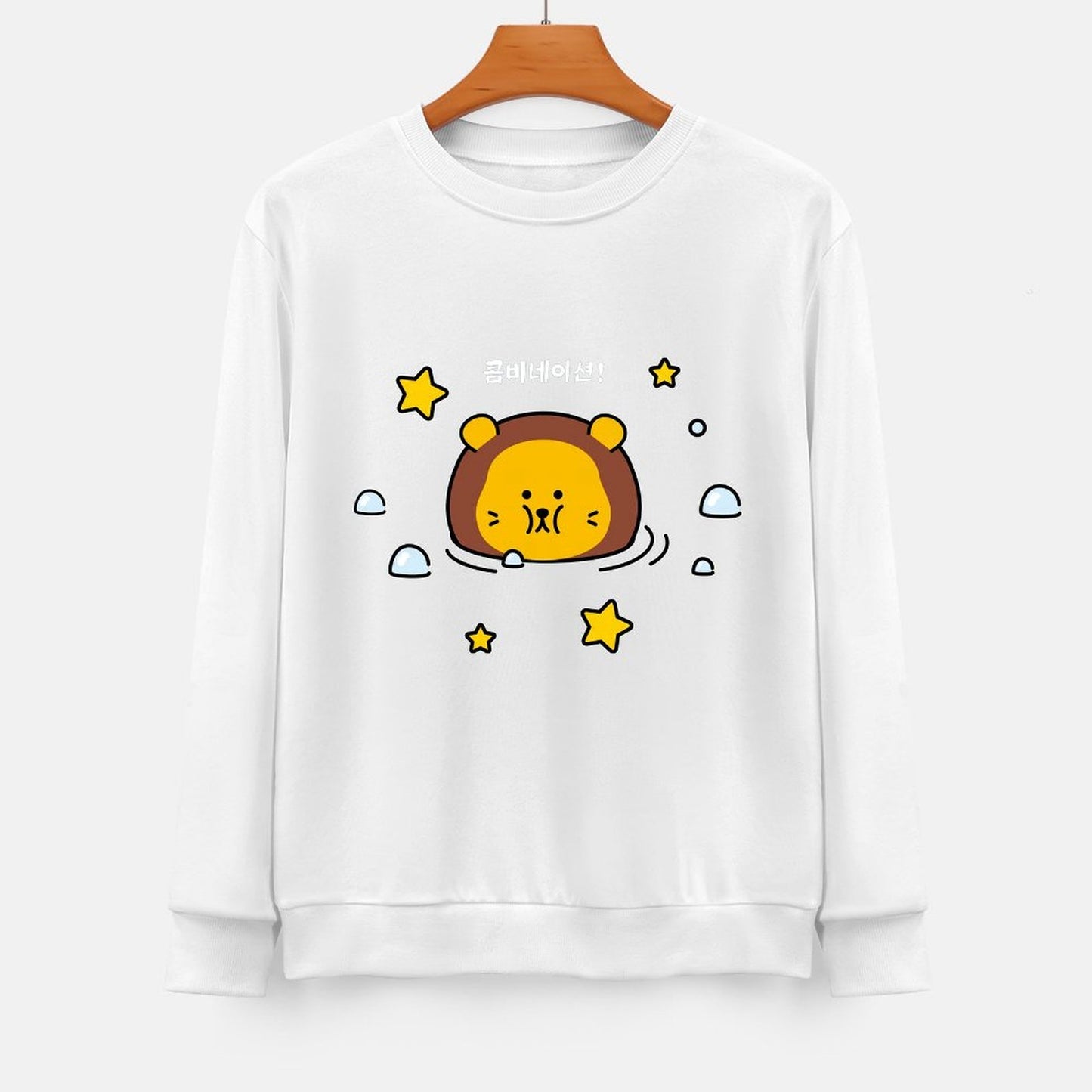 Front Patterned Long Sleeve TopSmooth Feel