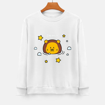 Front Patterned Long Sleeve TopSmooth Feel