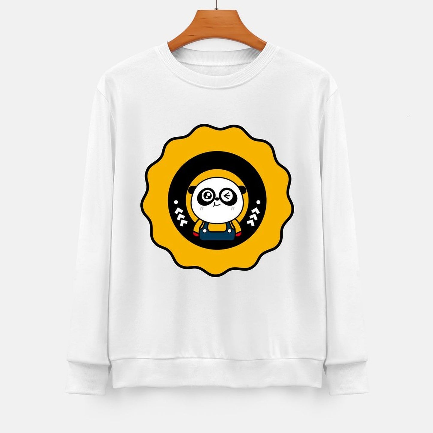 Front Patterned Long Sleeve TopClean Edges High-Quality