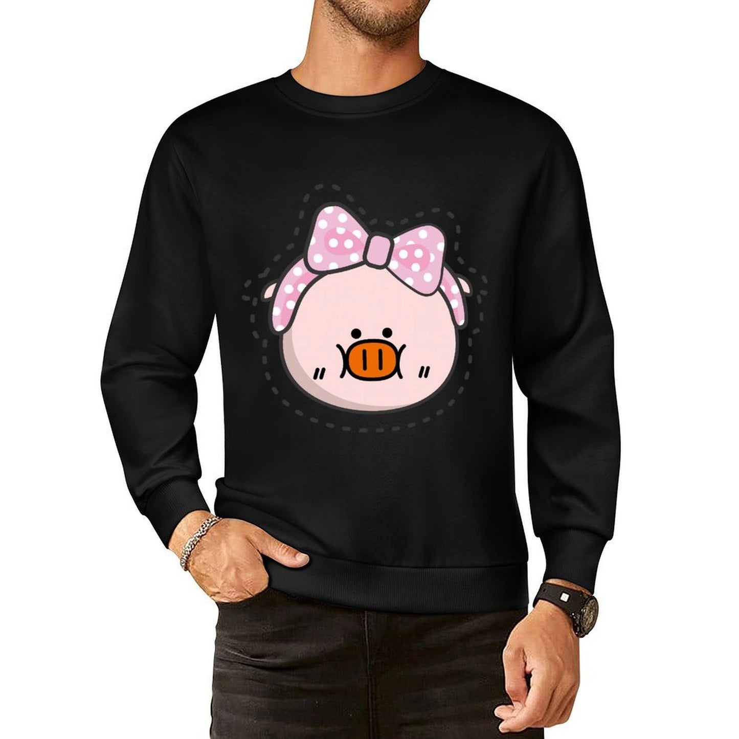 Front Patterned Long Sleeve TopModern ActiveWear