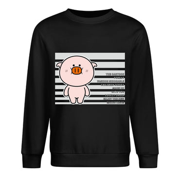 Front Patterned Long Sleeve TopFitted Oversized