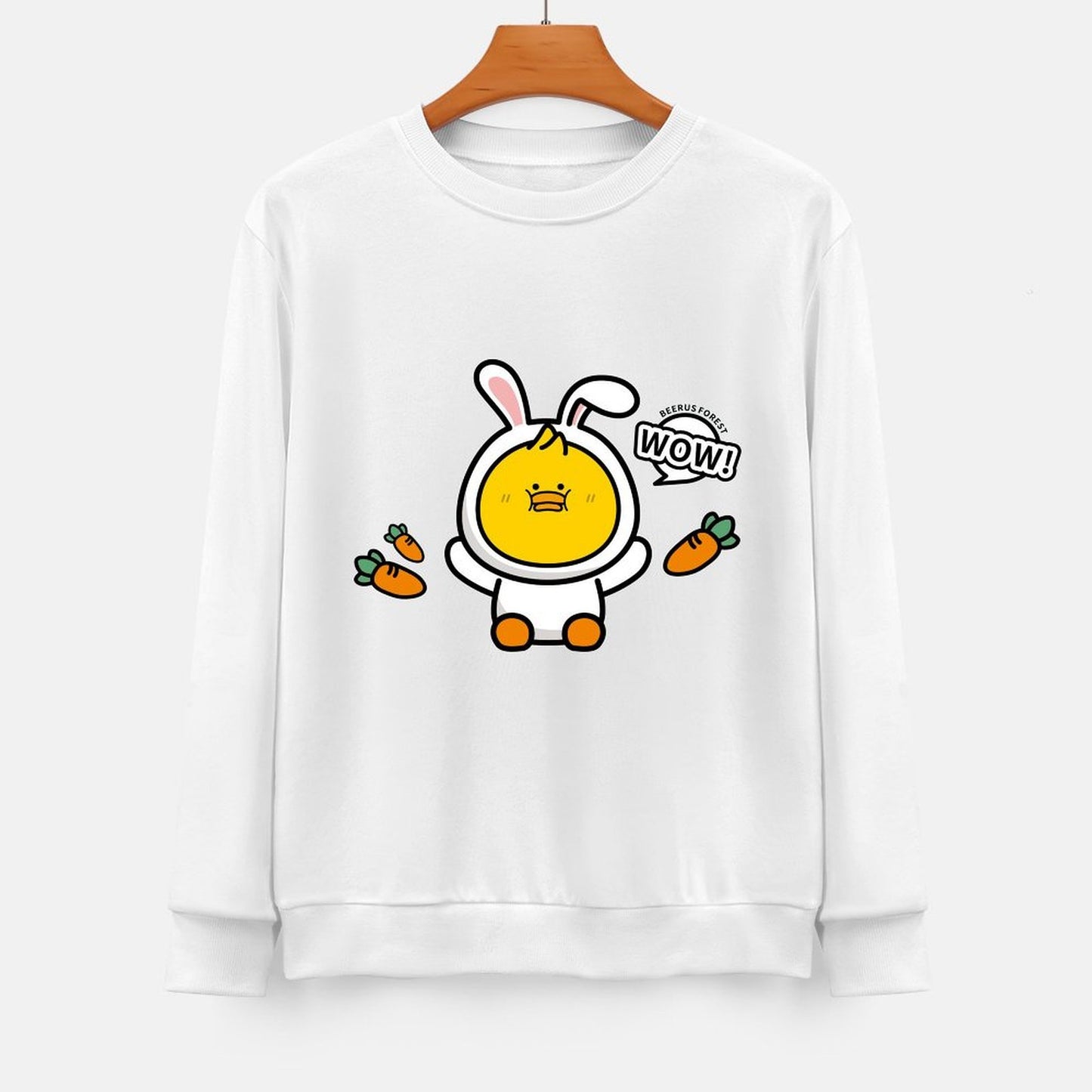 Front Patterned Long Sleeve TopDurable PureStyle