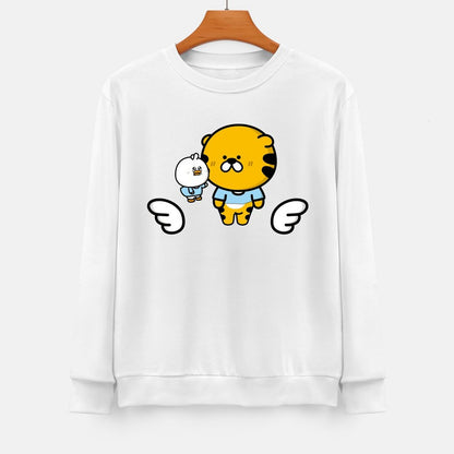 Front Patterned Long Sleeve TopSolid Heat-Transfer