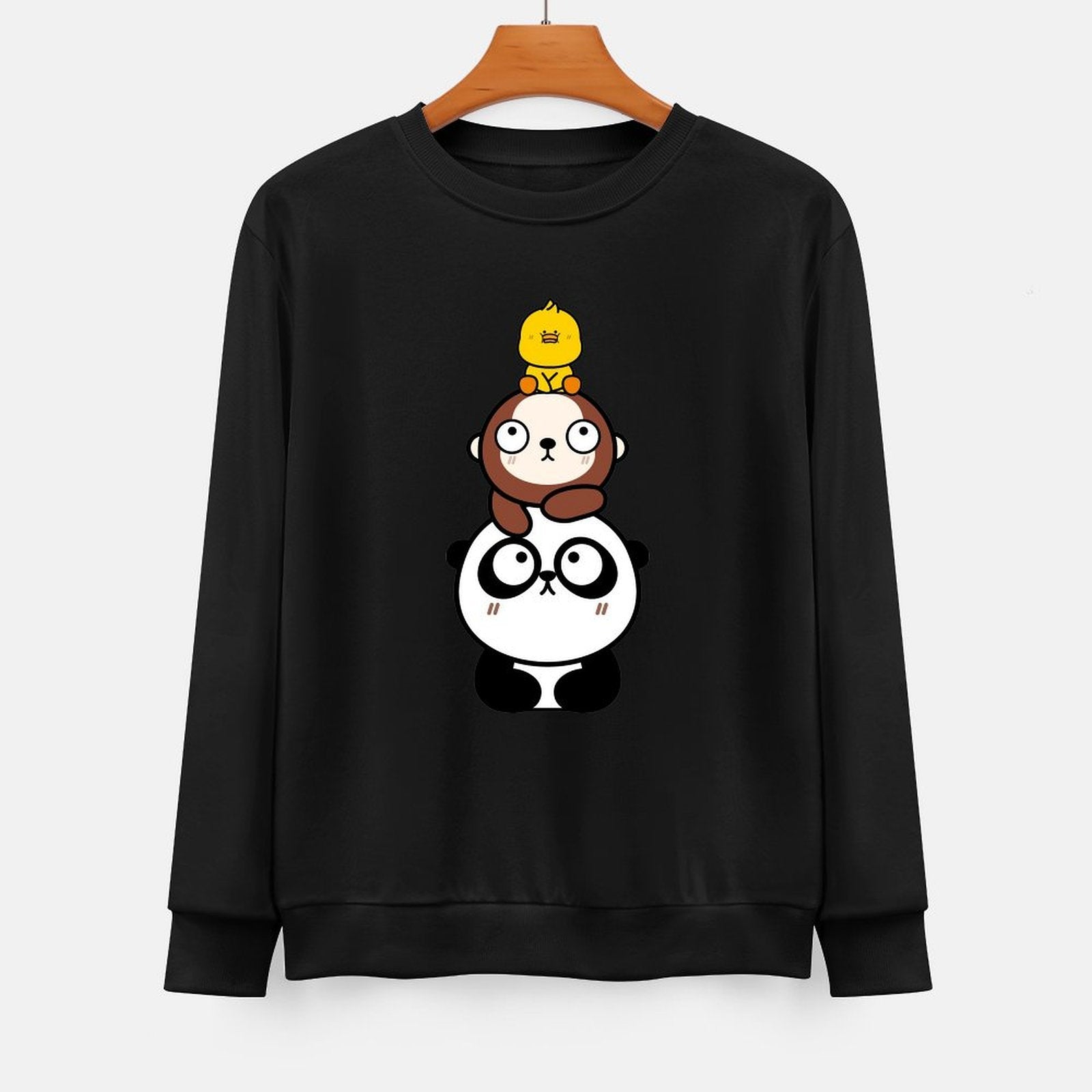  Front Patterned Long Sleeve TopEasy-Care Made-to-Order