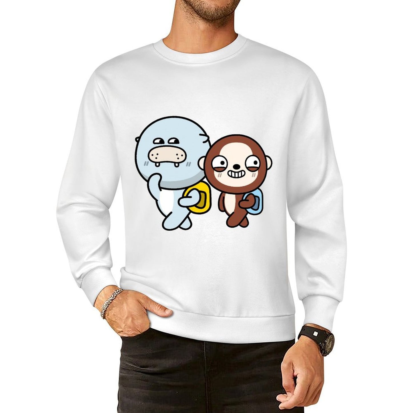 Front Patterned Long Sleeve TopClassicLine On-Demand