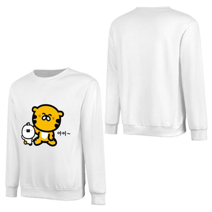 Front Patterned Long Sleeve TopIndoor Fade-Resistant