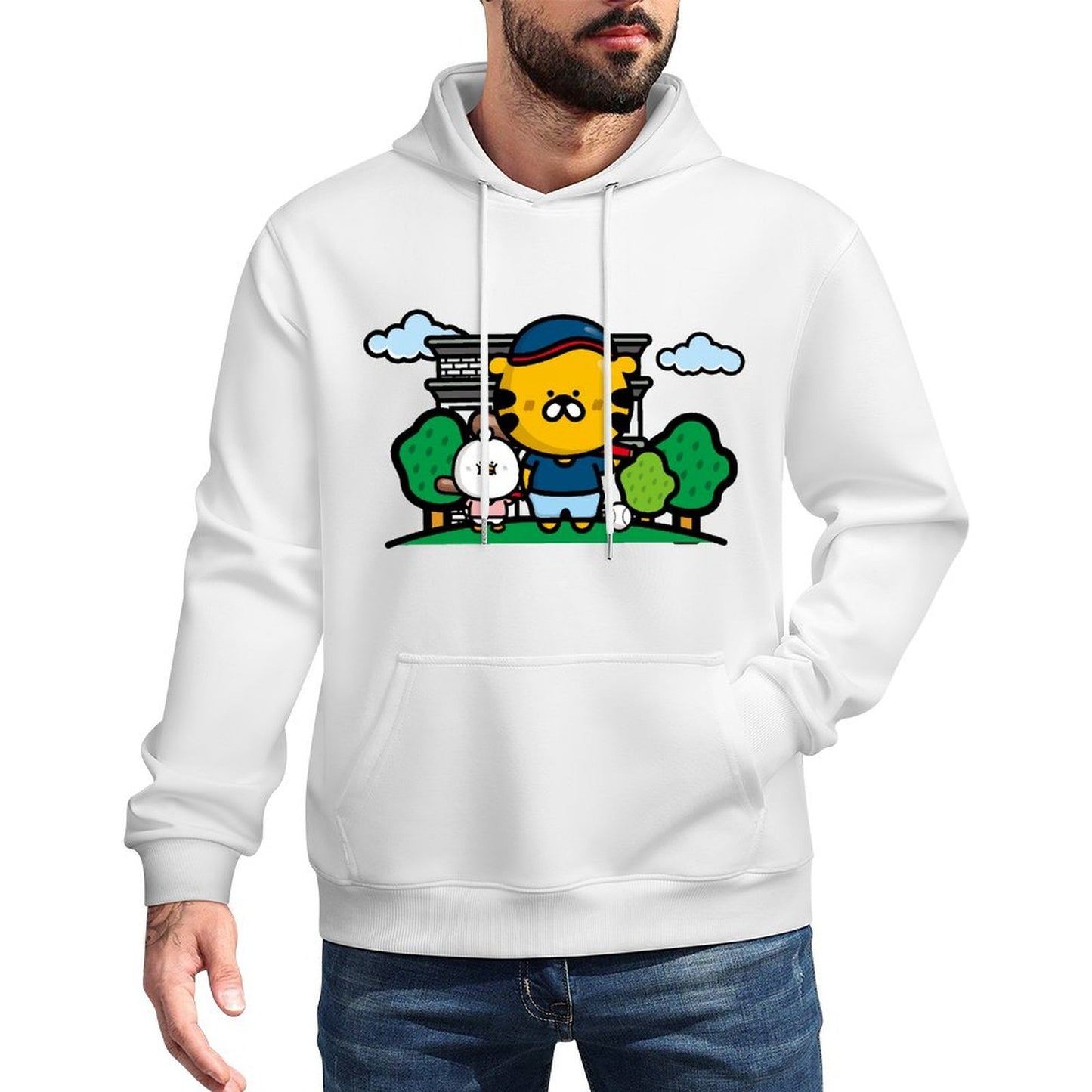 Slim Fit Clean Front Graphic Hoodies