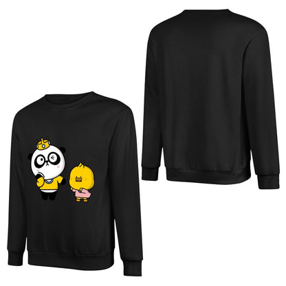Front Patterned Long Sleeve TopCrewneck Smooth