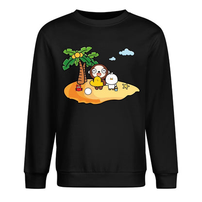 Front Patterned Long Sleeve TopSimpleFit Comfort