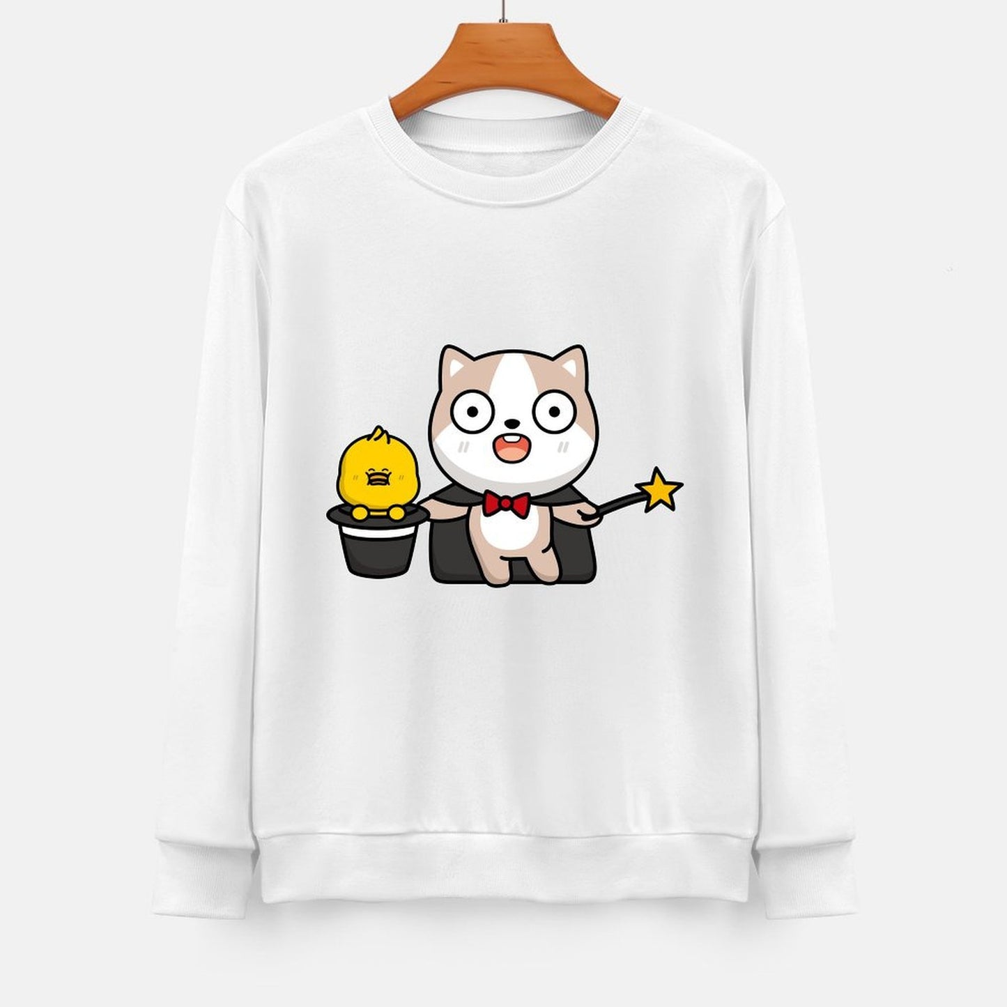 Front Patterned Long Sleeve TopEverydaySeries Retro