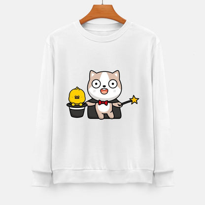 Front Patterned Long Sleeve TopEverydaySeries Retro