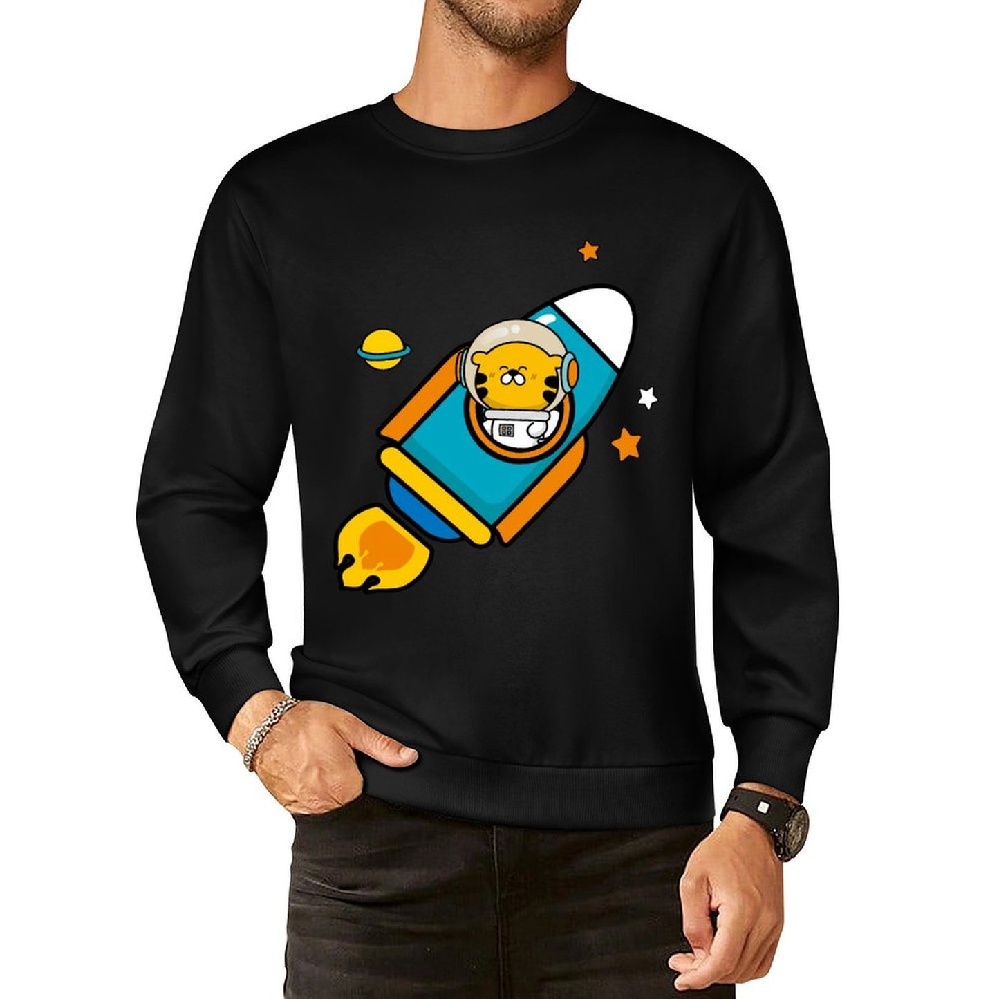 Front Patterned Long Sleeve TopHeat-Transfer YearRound