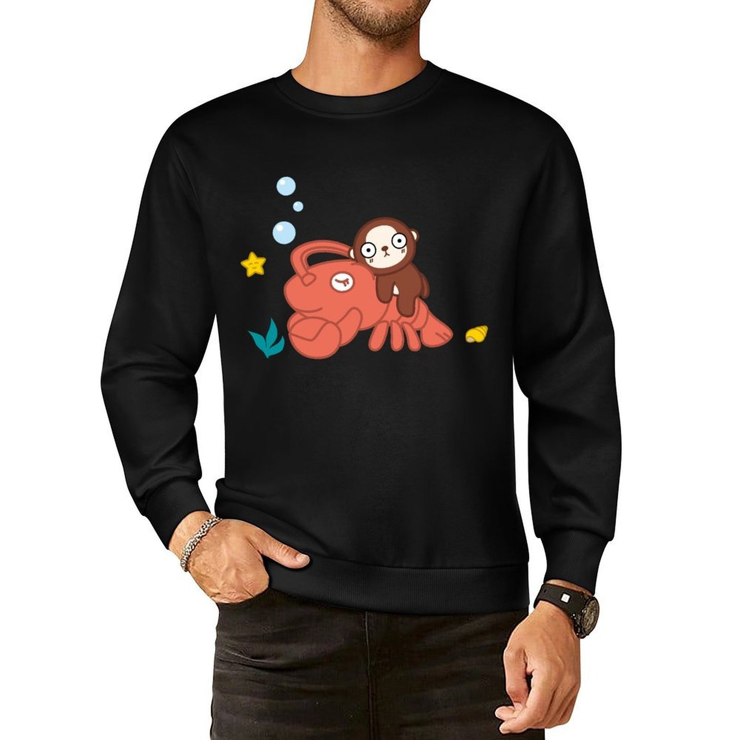 Front Patterned Long Sleeve TopDesign-Your-Own Printing