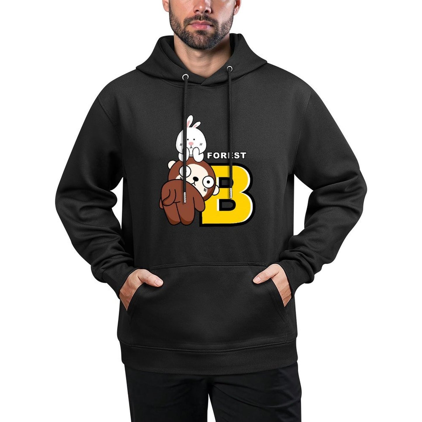 Double-Stitched Lifestyle Front Graphic Hoodies